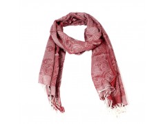 Silk Pashmina Stole / Scarf in Red Color Size 70*30